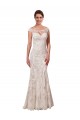 Fournisseurs de Blanc Fourreau Bateau Illusion Dentelle Robes de mariée
