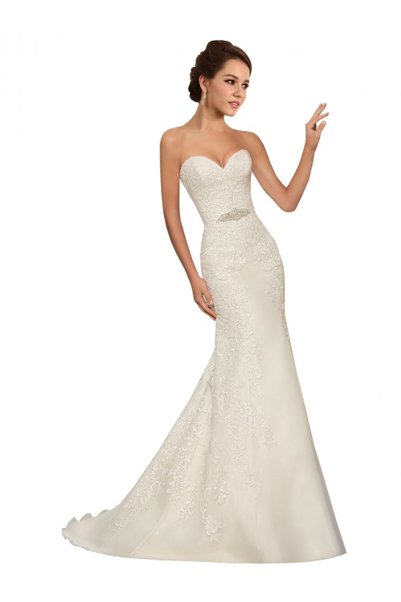 Fournisseurs de Blanc Fourreau Tulle Dentelle Robes de mariée