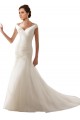 Fournisseurs de Blanc Fourreau Épaule Dénudée Tulle Robes de mariée