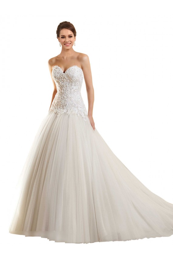 Fournisseurs de Blanc Princesse Tulle Dentelle Robes de mariée