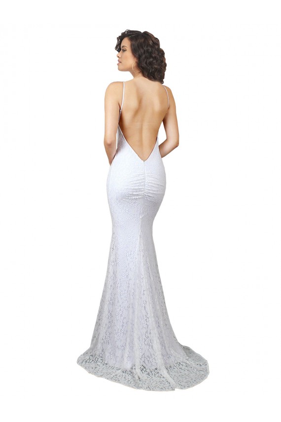 Fournisseurs de Blanc Sirène Col Haut Balayage train Dentelle Robes de mariée
