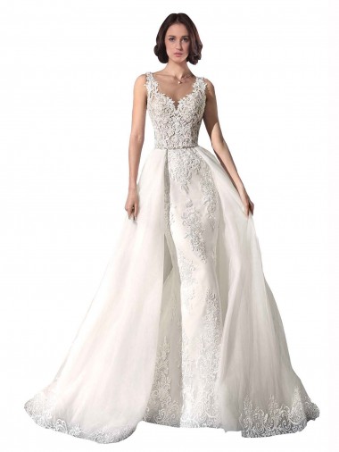 Fournisseurs de Blanc Sirène Tulle Dentelle Robes de mariée