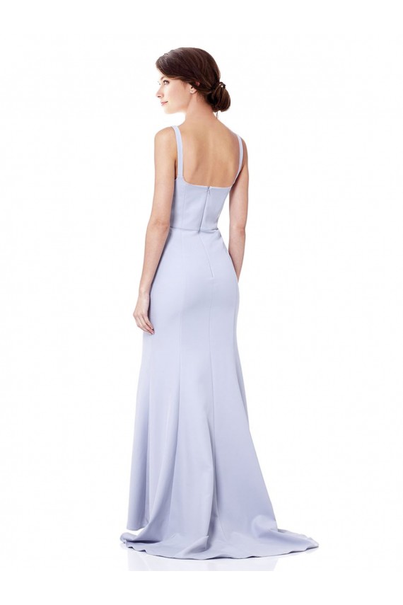 Fournisseurs de Bleu ciel clair Sirène Bretelles spaghetti Crêpe Stretch Longue Formelles Robes demoiselle d'honneur / Robes de soirée / Robes de bal