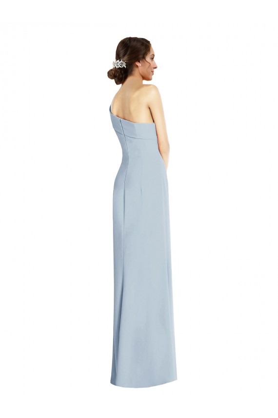 Fournisseurs de Bleu ciel clair Trompette Épaule Dénudée Crêpe Stretch Longue Formelles Robes demoiselle d'honneur / Robes de soirée / Robes de bal