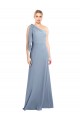 Fournisseurs de Bleu fumée Fourreau Crêpe Stretch Longue Formelles Robes demoiselle d'honneur / Robes de soirée / Robes de bal