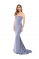 Fournisseurs de Bleu fumée Sirène Sans bretelle Crêpe Stretch Longue Formelles Robes demoiselle d'honneur / Robes de soirée / Robes de bal