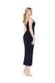 Fournisseurs de Bleu marine foncé Sirène Bretelles spaghetti Crêpe Stretch Courte Asymétrique Robes demoiselle d'honneur / Robes de soirée / Robes de cocktail