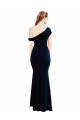 Fournisseurs de Bleu marine foncé Sirène Crêpe Stretch Longue Formelles Robes demoiselle d'honneur / Robes de soirée / Robes de bal