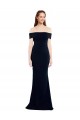 Fournisseurs de Bleu marine foncé Sirène Épaule Dénudée Crêpe Stretch Longue Formelles Robes demoiselle d'honneur / Robes de soirée / Robes de bal