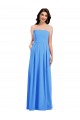 Fournisseurs de Bleu paon Trompette Sans bretelle Crêpe Stretch Longue Robes demoiselle d'honneur / Robes de bal
