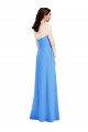 Fournisseurs de Bleu paon Trompette Sans bretelle Crêpe Stretch Longue Robes demoiselle d'honneur / Robes de bal