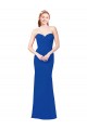 Fournisseurs de Bleu roi Trapèze Mousseline Longue Robes demoiselle d'honneur