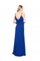 Fournisseurs de Bleu roi Trapèze Mousseline Longue Robes demoiselle d'honneur