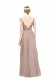 Fournisseurs de Blush Trapèze Col V Tulle Longue Robes demoiselle d'honneur