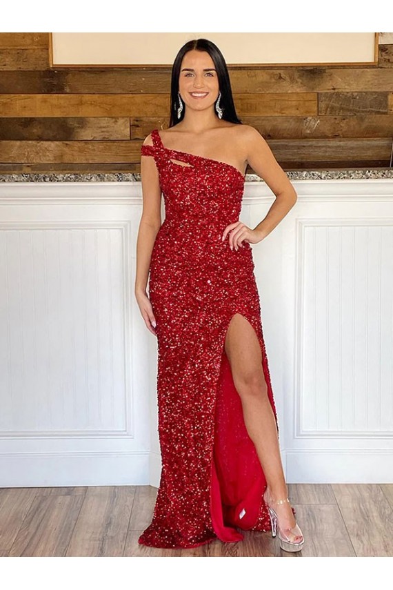 Fournisseurs de Bordeaux Fourreau Balayage train Paillettes Velours Longue Robes de bal