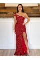 Fournisseurs de Bordeaux Fourreau Balayage train Paillettes Velours Longue Robes de bal