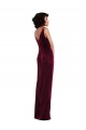 Fournisseurs de Bordeaux Fourreau Col V Velours Stretch Longue Robes demoiselle d'honneur / Robes de bal