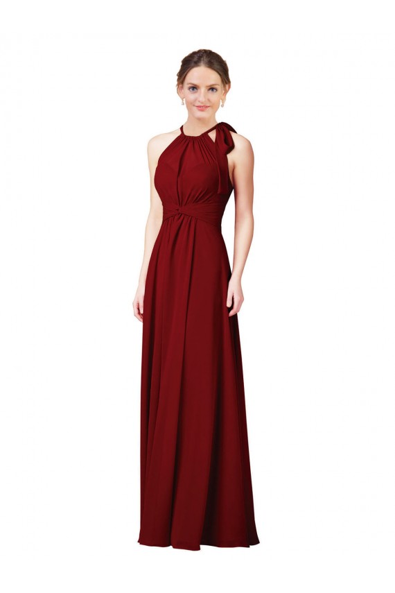 Fournisseurs de Bordeaux Fourreau Licou Mousseline Longue Robes demoiselle d'honneur