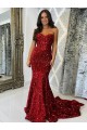 Fournisseurs de Bordeaux Fourreau Traîne moyenne Paillettes Velours Longue Robes de bal