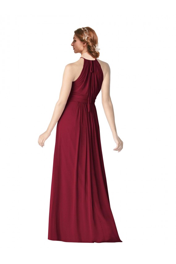 Fournisseurs de Bordeaux Trapèze Licou Mousseline Longue Robes demoiselle d'honneur