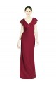 Fournisseurs de Bordeaux Trompette Col V Mousseline Longue Robes demoiselle d'honneur