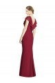 Fournisseurs de Bordeaux Trompette Col V Mousseline Longue Robes demoiselle d'honneur