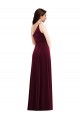 Fournisseurs de Bordeaux Trompette Velours Stretch Longue Robes demoiselle d'honneur / Robes de bal
