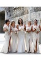 Fournisseurs de Champagne Trapèze Col V Mousseline Longue Robes demoiselle d'honneur