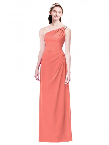 Fournisseurs de Corail Trapèze Mousseline Longue Robes demoiselle d'honneur