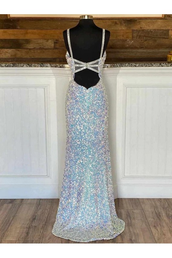 Fournisseurs de Fourreau Col V Balayage train Paillettes Velours Longue Robes de bal