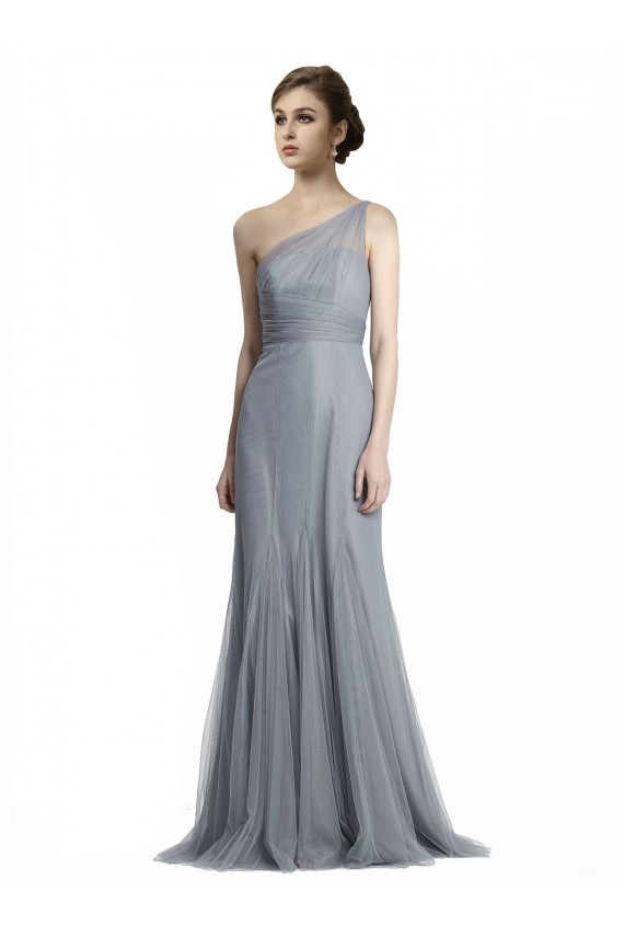 Fournisseurs de Gris ardoise Sirène Tulle Longue Robes demoiselle d'honneur