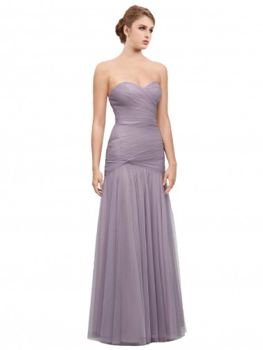 Fournisseurs de Heather Sirène Tulle Longue Robes demoiselle d'honneur