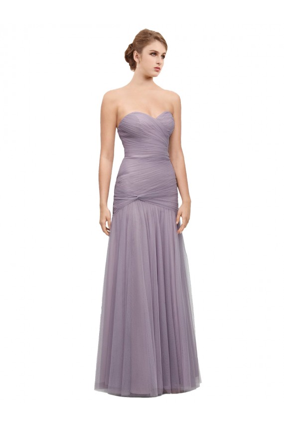 Fournisseurs de Heather Sirène Tulle Longue Robes demoiselle d'honneur