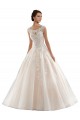 Fournisseurs de Ivoire & Champagne Princesse Bateau Tulle Dentelle Robes de mariée