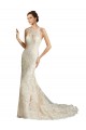 Fournisseurs de Ivoire & Champagne Sirène Illusion Tulle Dentelle Classique Robes de mariée