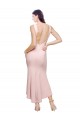 Fournisseurs de Rose Fourreau Col Haut midi Crêpe Stretch Courte Asymétrique Robes demoiselle d'honneur / Robes de soirée / Robes de cocktail