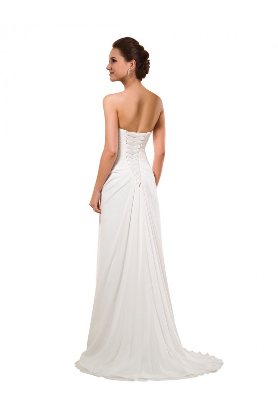 Fournisseurs de Ivoire Fourreau Mousseline Robes de mariée