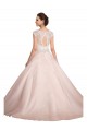 Fournisseurs de Ivoire Princesse Bateau Illusion Dentelle Robes de mariée