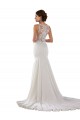 Fournisseurs de Ivoire Sirène Balayage train Dentelle Crêpe Stretch Robes de mariée