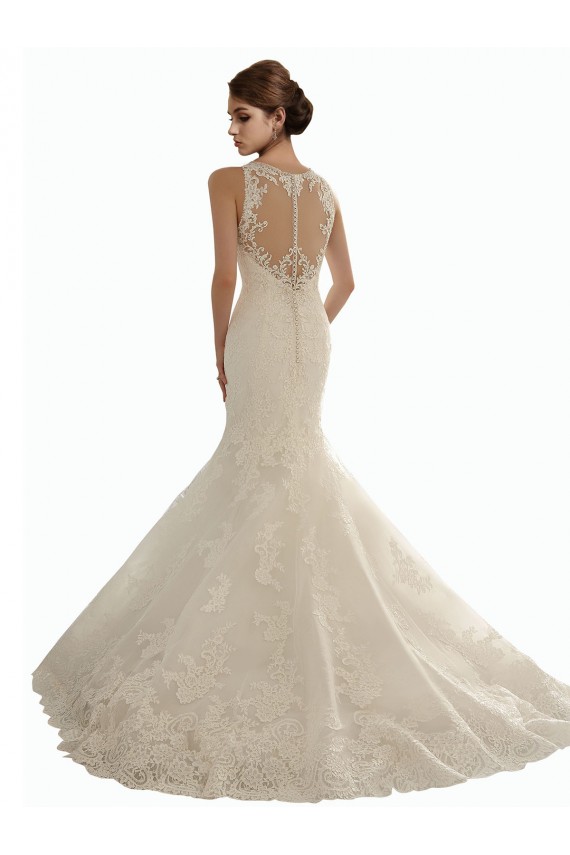Fournisseurs de Ivoire Sirène Illusion Dentelle Robes de mariée