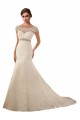 Fournisseurs de Ivoire Sirène Illusion Tulle Dentelle Robes de mariée