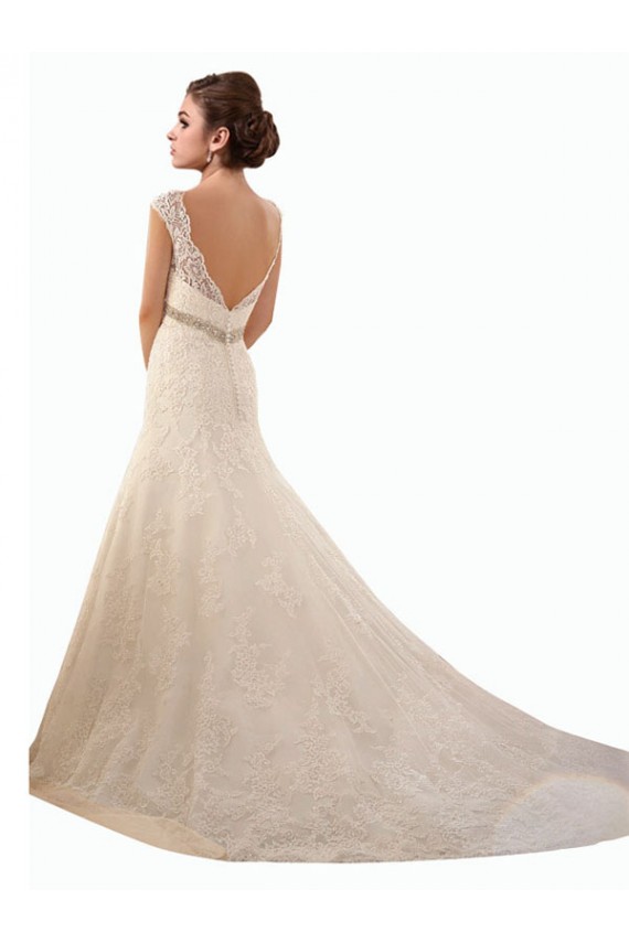 Fournisseurs de Ivoire Sirène Illusion Tulle Dentelle Robes de mariée