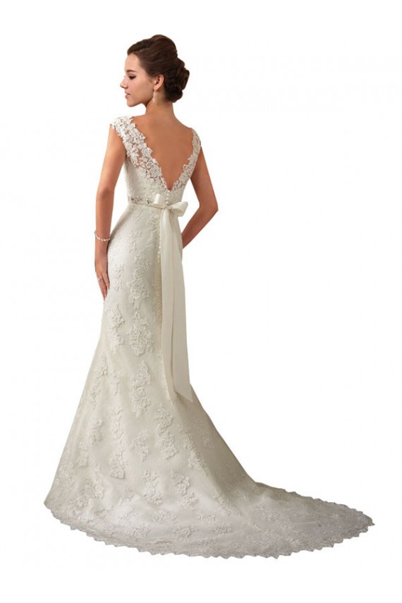 Fournisseurs de Ivoire Sirène Illusion Tulle Dentelle Robes de mariée