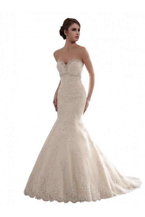 Fournisseurs de Ivoire Sirène Tulle Dentelle Classique Robes de mariée