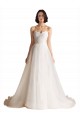 Fournisseurs de Ivoire Trapèze Balayage train Tulle Robes de mariée