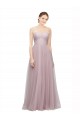 Fournisseurs de Light Lilac Trapèze Tulle Dentelle Longue Robes demoiselle d'honneur