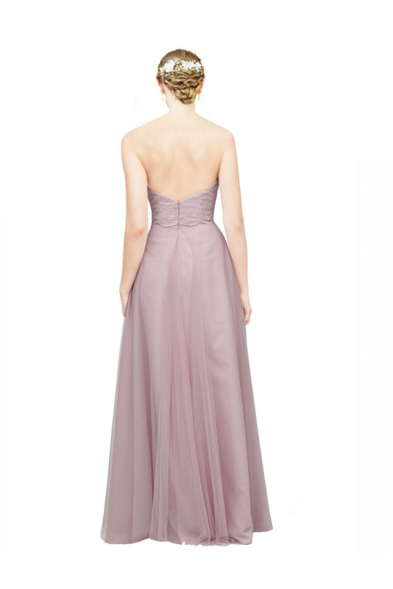 Fournisseurs de Light Lilac Trapèze Tulle Dentelle Longue Robes demoiselle d'honneur