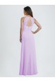 Fournisseurs de Lilas Trapèze Licou Mousseline Longue Robes demoiselle d'honneur