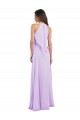 Fournisseurs de Lilas Trapèze Licou Mousseline Longue Robes demoiselle d'honneur