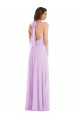 Fournisseurs de Lilas Trapèze Licou Mousseline Longue Robes demoiselle d'honneur